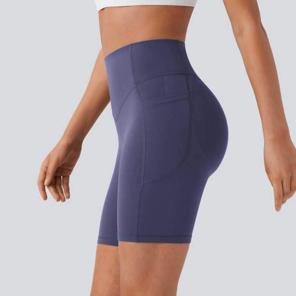 NWOT HALARA UltraSculpt High Waist Scrunch Butt Tummy Shaping Biker Shorts 7''